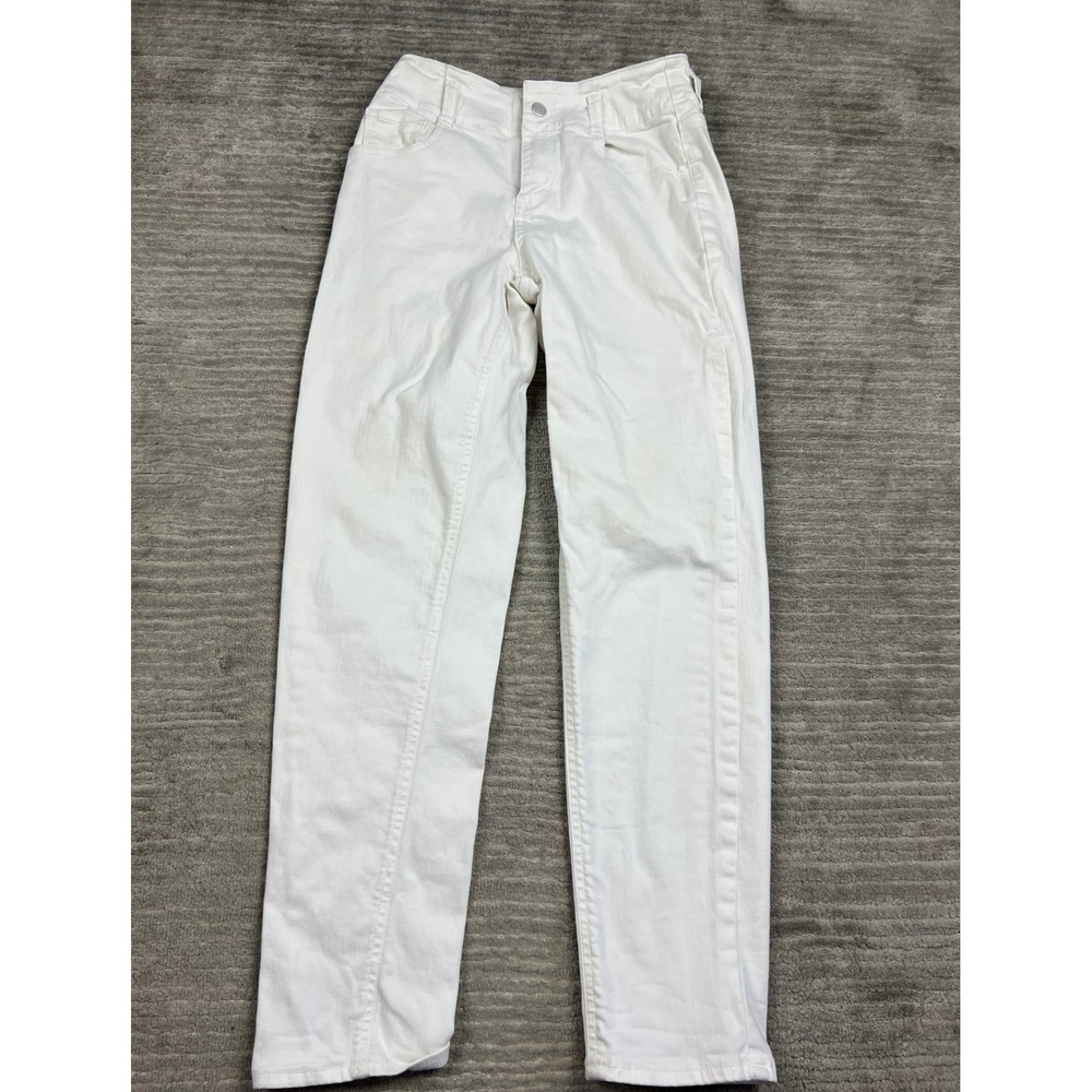 Arizona‎ Jean Co Jeans Womens 1 White Straight Leg High Rise Stretch Denim